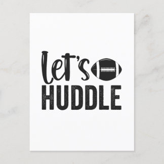 Lasst uns Funny Fantasy Football Rugby Sport huddl Einladungspostkarte