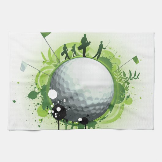 Lasst uns für den Golfsport T-Shirt machen Geschirrtuch (Horizontal)