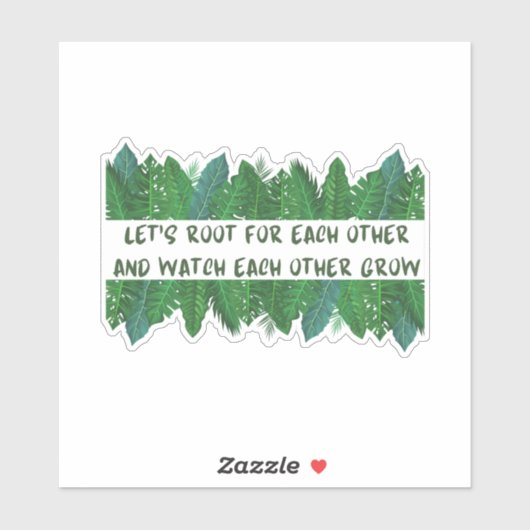 Lasst uns für einander Wurzeln schlagen und einand Aufkleber (Blatt)