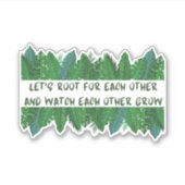 Lasst uns für einander Wurzeln schlagen und einand Aufkleber (Vorderseite)