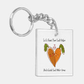 Lasst uns für einander Wurzeln schlagen und einand Schlüsselanhänger (Vorderseite links)