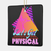 Lasst uns für eine Fitness in den 80er Jahren phys Keramikornament (Links)