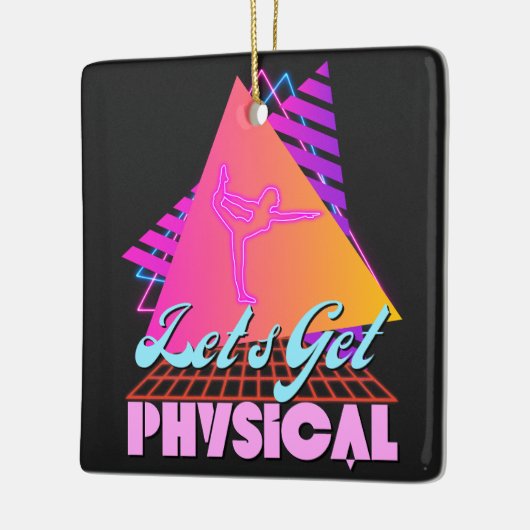 Lasst uns für eine Fitness in den 80er Jahren phys Keramikornament (Links)