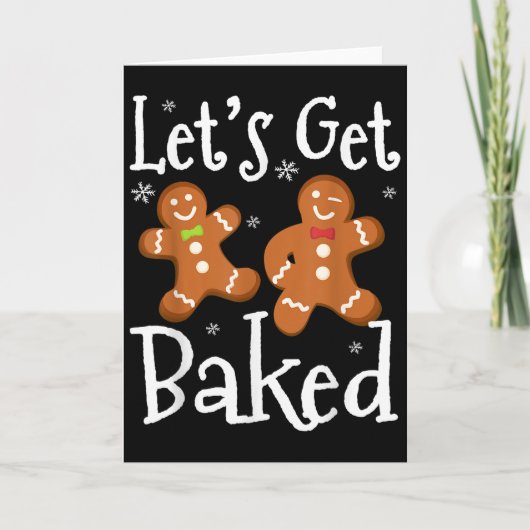 Lasst uns gebackene Cookie-Back-Team Lebkuchen Wei Karte (Vorderseite)