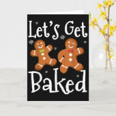 Lasst uns gebackene Cookie-Back-Team Lebkuchen Wei Karte (Gelbe Blume)