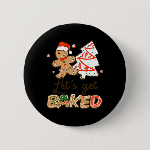 Lasst uns gebackene Cookie-Back-Team-Spaß-Weihnach Button