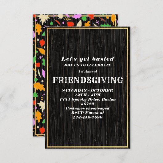 Lasst uns gebastelt werden | Einladung der Freunde (Vorne/Hinten)