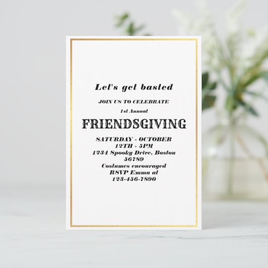 Lasst uns gebastelt werden | Einladung der Freunde (Stehend Vorderseite)