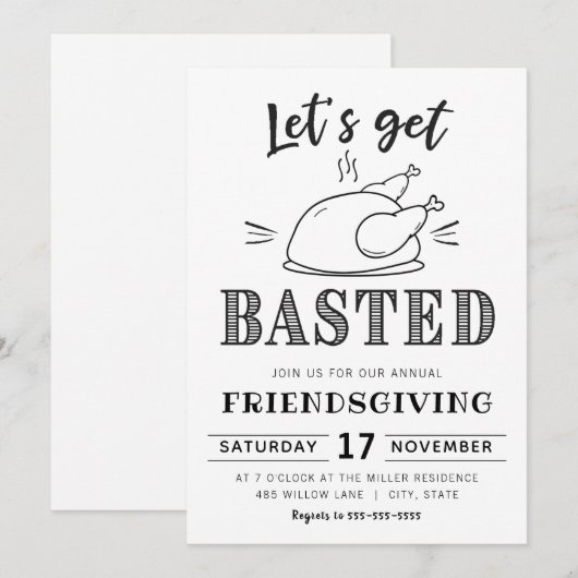 Lasst uns gebastelt werden | Einladung der Freunde (Vorne/Hinten)