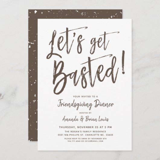 Lasst uns gebastelt werden | Freundliches Party Einladung (Vorne/Hinten)