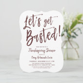 Lasst uns gebastelt werden| Funny Erntedank Party Einladung (Stehend Vorderseite)