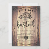 "Lasst uns gebastelt werden" Rustikaler Erntedank Einladung (Vorderseite)