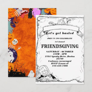 Lasst uns gebraten werden Friendsgiving-Einladun Einladung