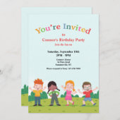 Lasst uns Geburtstagsparty-Einladung spielen Einladung (Vorne/Hinten)