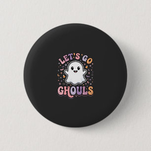 Lasst uns gehen, Ghule Süße Halloween-Geist Grafik Button