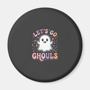 Lasst uns gehen, Ghule Süße Halloween-Geist Grafik Magnet