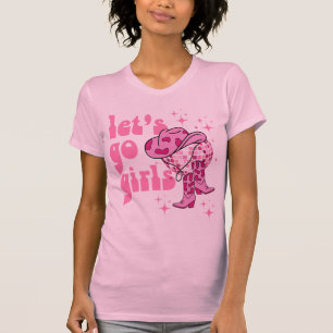 Lasst uns gehen Mädchen Disco Cowgirl Junggesellin T-Shirt