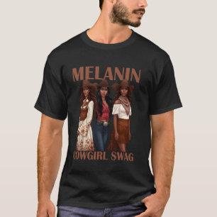 Lasst uns gehen Mädchen Retro Western Country Mela T-Shirt