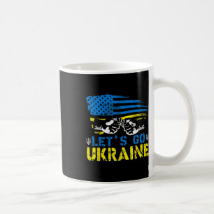 Lasst uns gehen Ukrainische Flagge Amerikanisch Uk Kaffeetasse