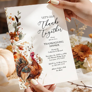 Lasst uns gemeinsam danken - Thanksgiving-Einladun Einladung