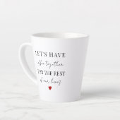 Lasst uns gemeinsam Valentinstag Kaffee trinken Milchtasse (Linke Ecke)