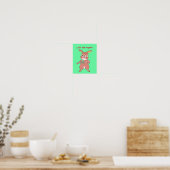 "Lasst uns Gemüse essen" hungriges Kinderzimmer-Po Poster (Küche)