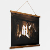 Lasst uns gemütlich-Holz-Topped-Wandteppiche mache Wandteppich Mit Holzrahmen (Gewinkelt)