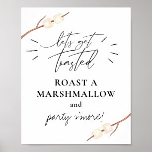 Lasst uns getoastet S'more Marshmallow Poster