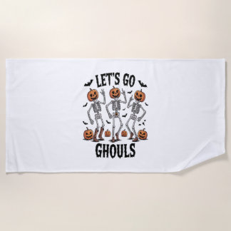Lasst uns Ghouls gehen, lustig Spooky Strandtuch