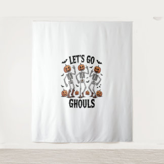Lasst uns Ghouls gehen, lustig Spooky Wandteppich