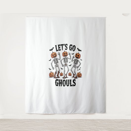 Lasst uns Ghouls gehen, lustig Spooky Wandteppich (Vorderseite)