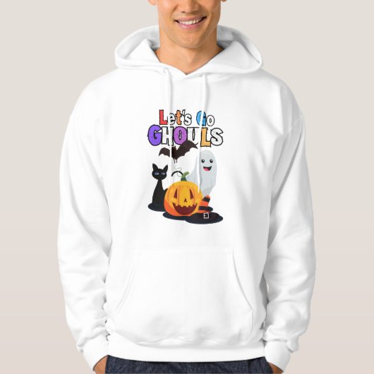 Lasst uns GHOULS gehen: Schwarzes und Oranges, unh Hoodie (Vorderseite)