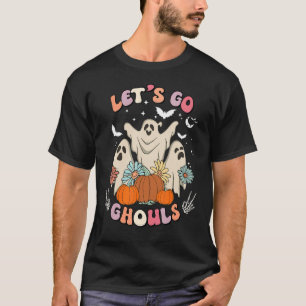 Lasst uns Ghouls Ghos gehen, Retro Groovy. T-Shirt