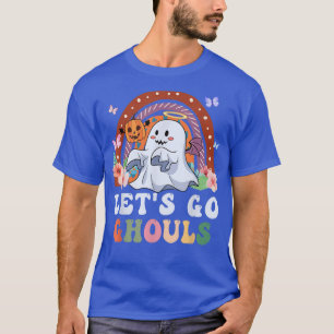 Lasst uns Ghouls Ghost mit Blume Regenbogen Groovy T-Shirt