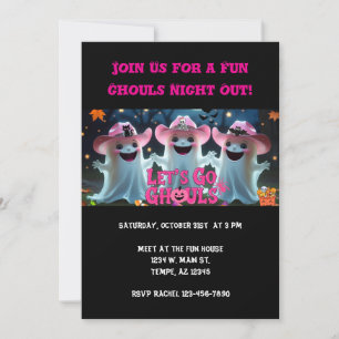 Lasst uns Ghouls Girls Night Out Halloween Custom Einladung