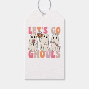 Lasst uns Ghouls Groovy Ghost mit Vintagen Blume g Geschenkanhänger