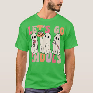 Lasst uns Ghouls Groovy Ghost mit Vintagen Blume g T-Shirt