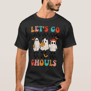 Lasst uns Ghouls Groovy Retro Spooky Season Ghost  T-Shirt