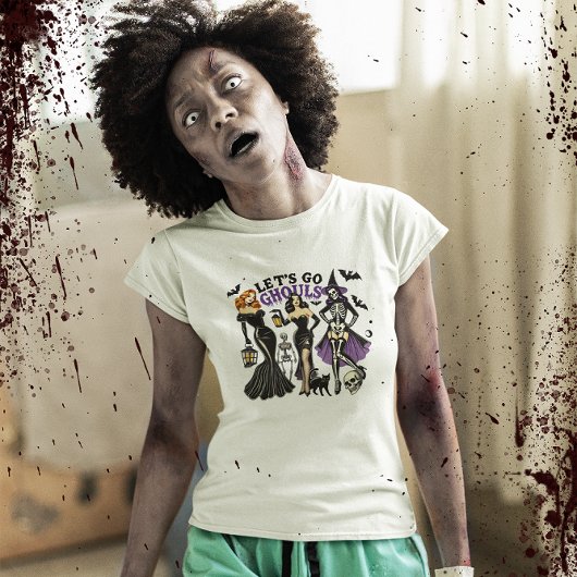 Lasst uns Ghouls Halloween-Design gehen Tri-Blend Shirt