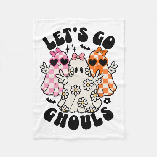Lasst uns Ghouls Halloween Ghost Flora Spooky Seas Fleecedecke (Vorderseite)