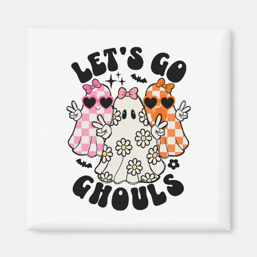 Lasst uns Ghouls Halloween Ghost Flora Spooky Seas Magnet (Vorne)
