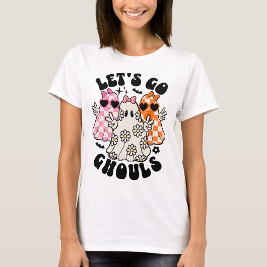 Lasst uns Ghouls Halloween Ghost Flora Spooky Seas T-Shirt (Vorderseite)