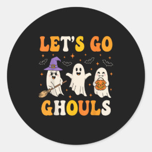 Lasst uns Ghouls Halloween Ghost Kostüm Kleinkind Runder Aufkleber
