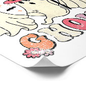 Lasst uns Ghouls Halloween Ghost Outfit Kostüm Ret Poster (Ecke)