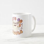 Lasst uns Ghouls Halloween Groovy Halbpenfall fall Kaffeetasse (VorderseiteRechts)