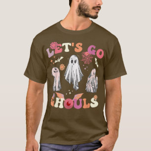 Lasst uns Ghouls Halloween Shirt Retro Groovy Ghos