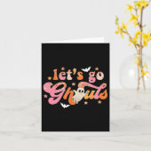 Lasst uns Ghouls Niedlich Ghost Boo Spaß Halloween Karte (Gelbe Blume)