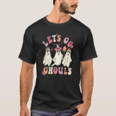 Lasst uns Ghouls Niedliches Blumenghost Halloween T-Shirt (Vorderseite)