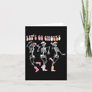 Lasst uns Ghouls tanzen Skeleton Cowboy Western Ha Karte
