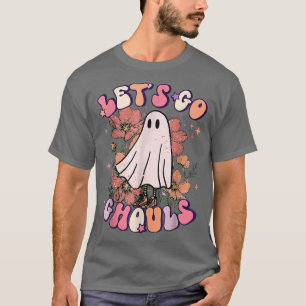 Lasst uns Ghouls Vintage Retro Groovy Blume gehen T-Shirt